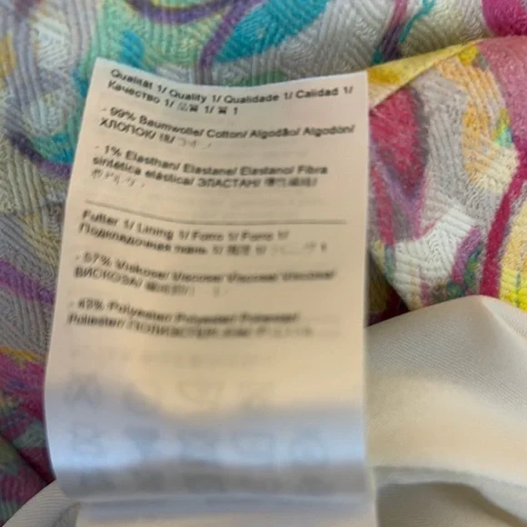 Escada Colorful Paisley Sleeveless Belted Dress 42 or 12 - Picture 11 of 16